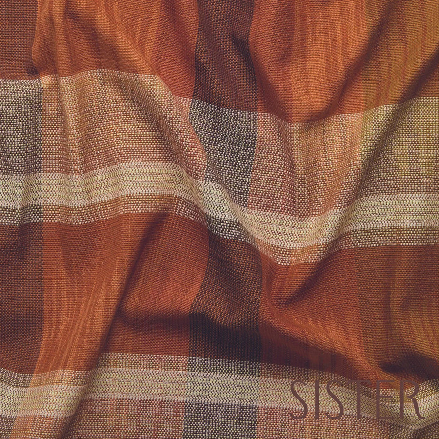 KATE-TAYLOR-COLLECTIVE-YARN-COLLECTIVE-PALOMA-PLAID-CHESTNUT-FABRIC-LOOSE-SAMPLE