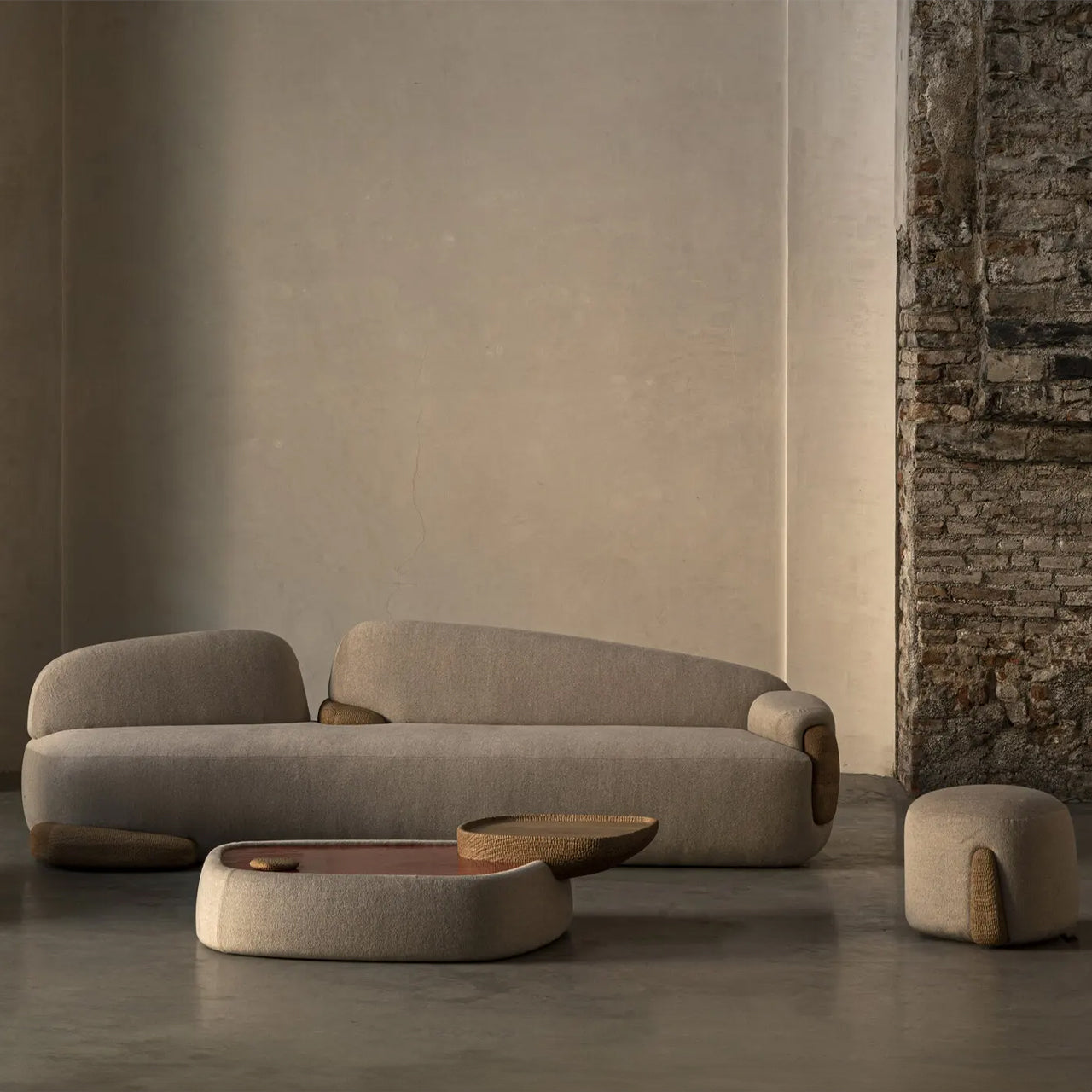 Kate Taylor Collective Loro Piana Interiors Sofa and Stool